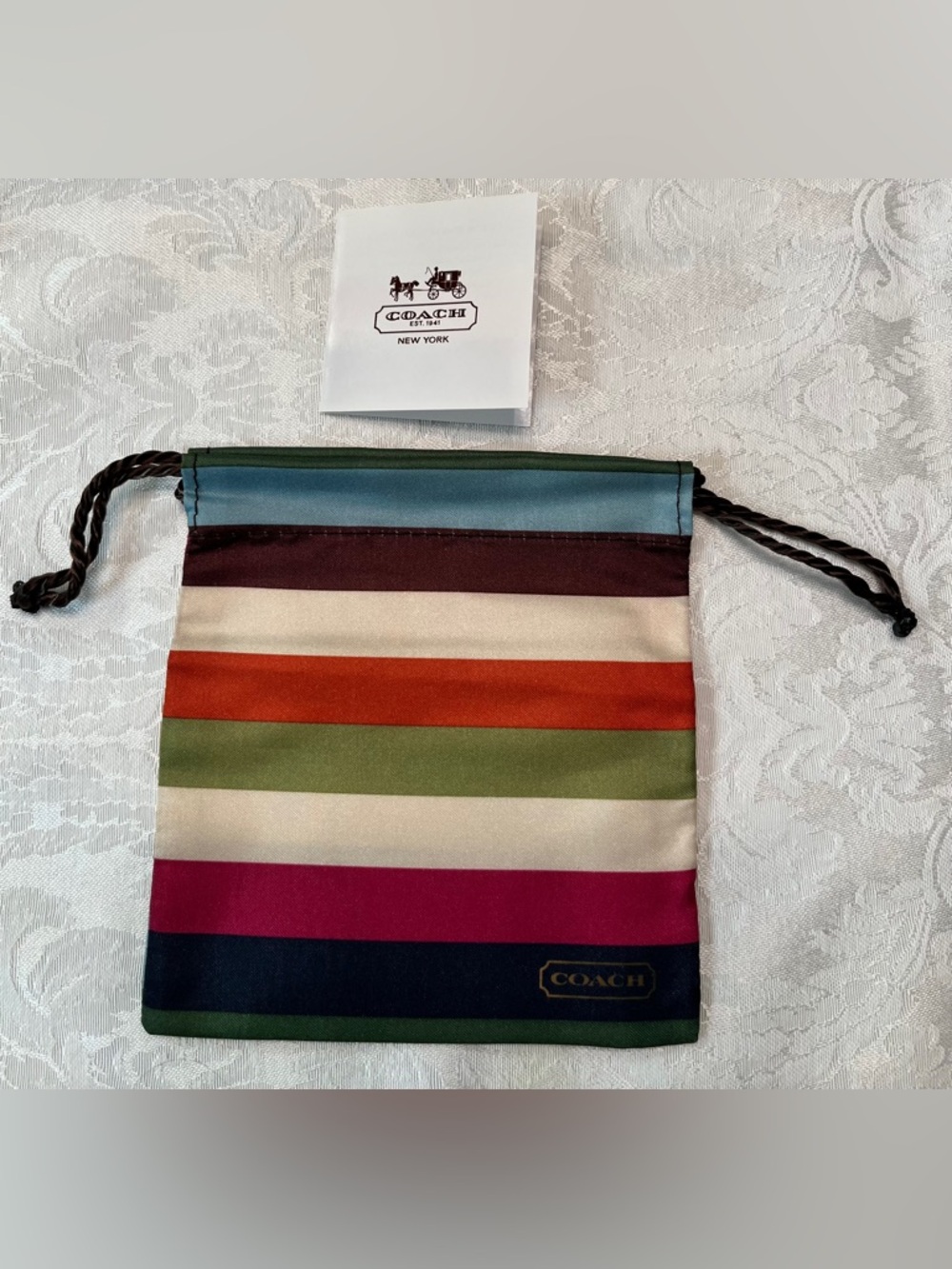 Coach Legacy Stripe jewelry pouch, Limited Edition 65th Anniversary, Rare! NWOT - Picture 7 of 10